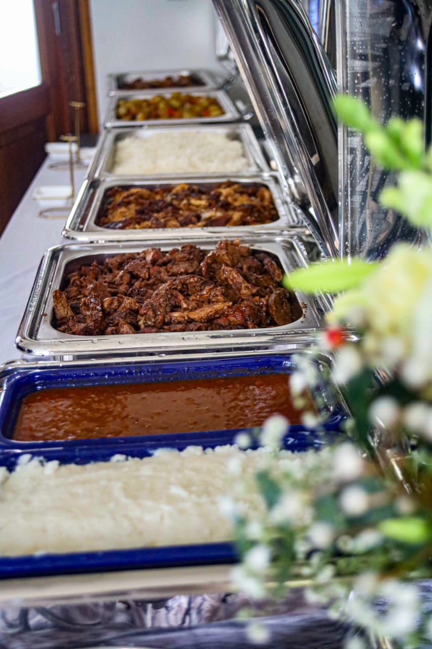 catering food on a table in bay maries